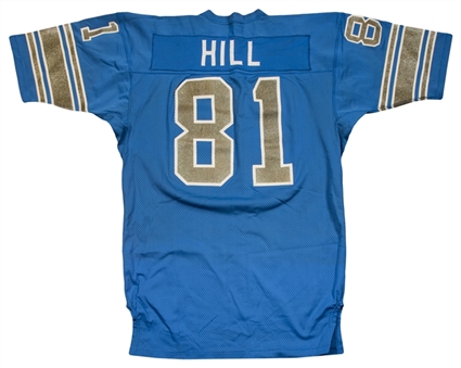 1976-80 David Hill Game Used Detroit Lions Home Jersey 